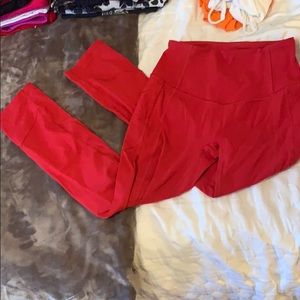 Red lulu 7/8 leggings